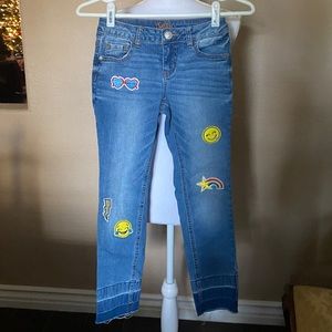 Justice girls 8 simply low jegging with patches